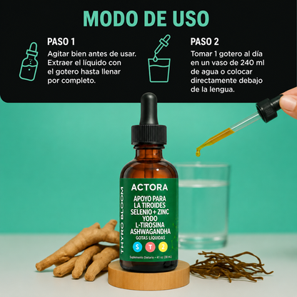 Gotas para el Apoyo de Tiroides: Más Energía, Menos Caída de Pelo y Metabolismo Activo
